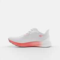 KIPRUN KD500 3 WOMEN'S RUNNING SHOES - WHITE AND CORAL