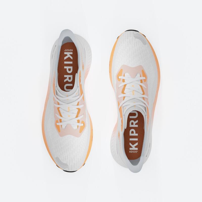 Scarpe running uomo KD 500 3 bianco-arancione