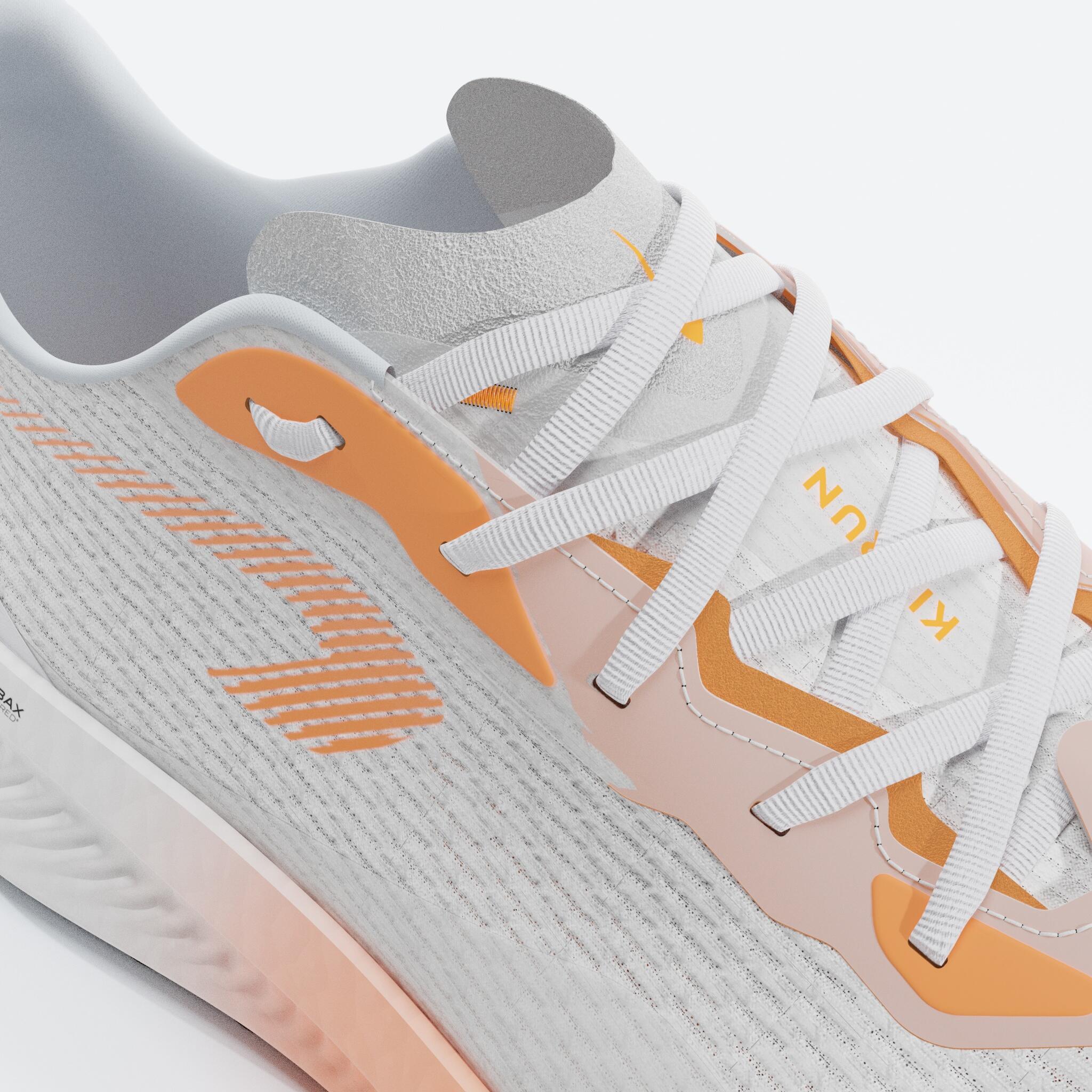 Zapatillas de running Hombre Kiprun kd500 3 blanco/naranja 6/12