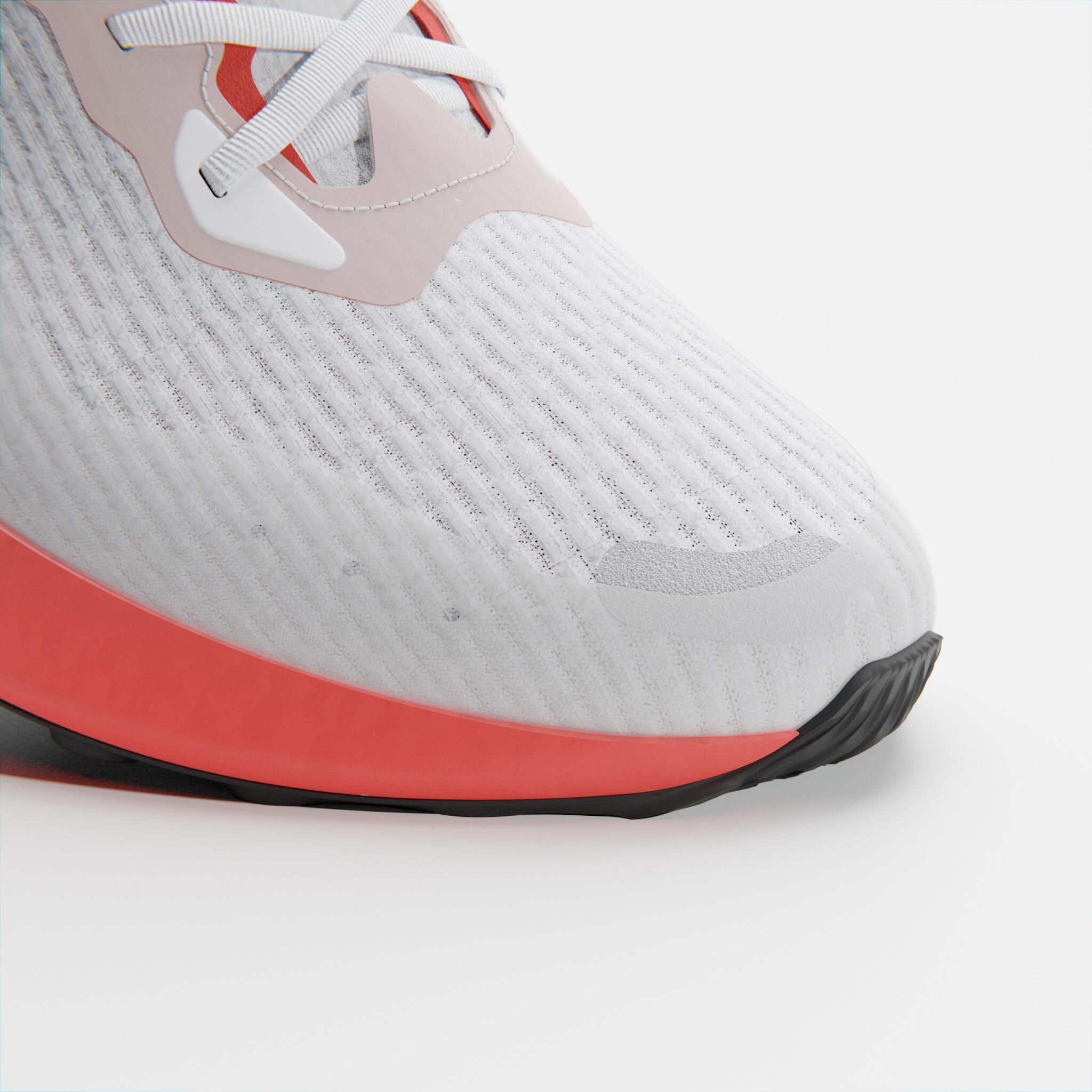 KIPRUN KD500 3 WOMEN'S RUNNING SHOES - WHITE AND CORAL 5/13