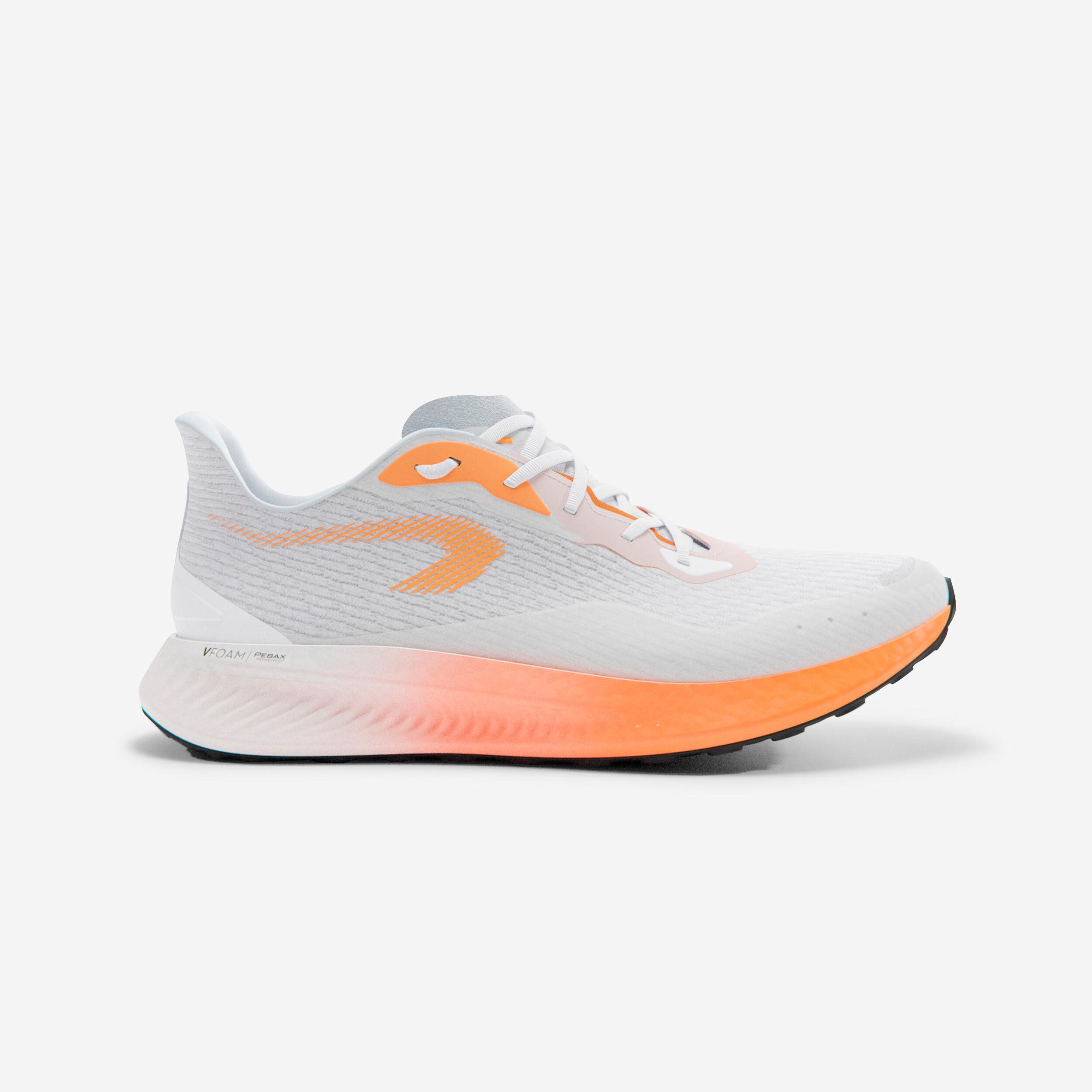 Men Running Shoe, Cushioned Foam Sole and Anti-Slip KD500 3 - White and Orange image