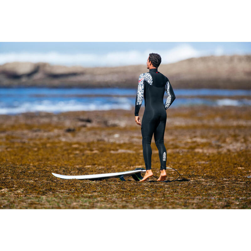 Combinaison surf néoprène 4/3 mm Homme - 900 team rider noir