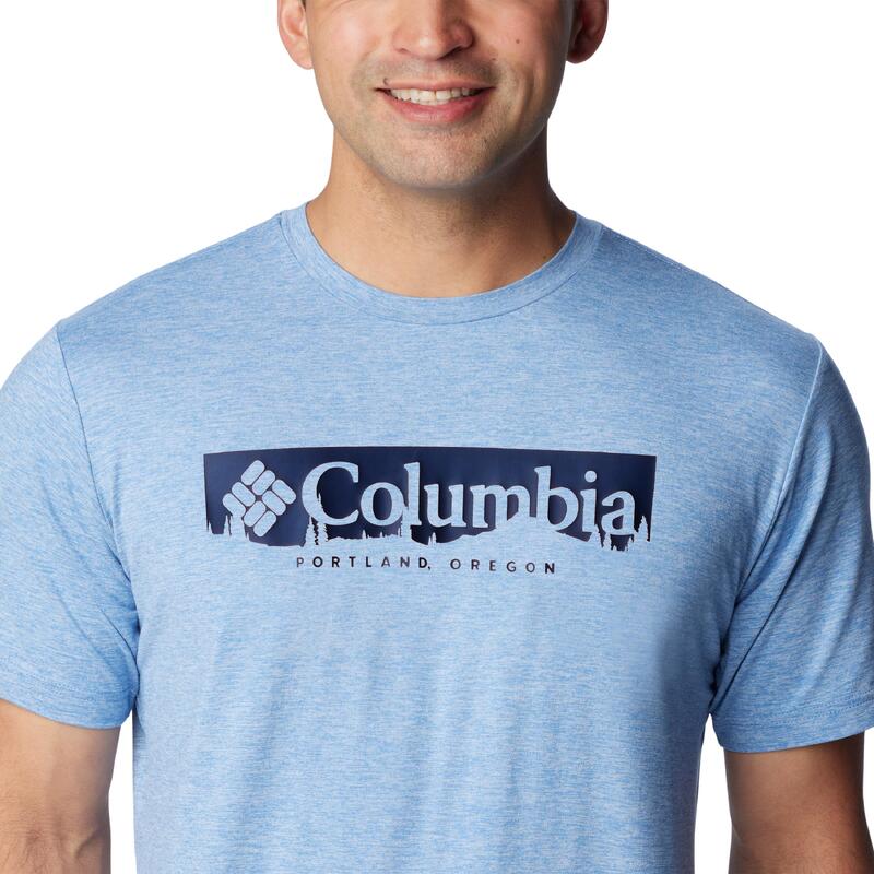 Tricou Columbia Drumeție Albastru Bărbați