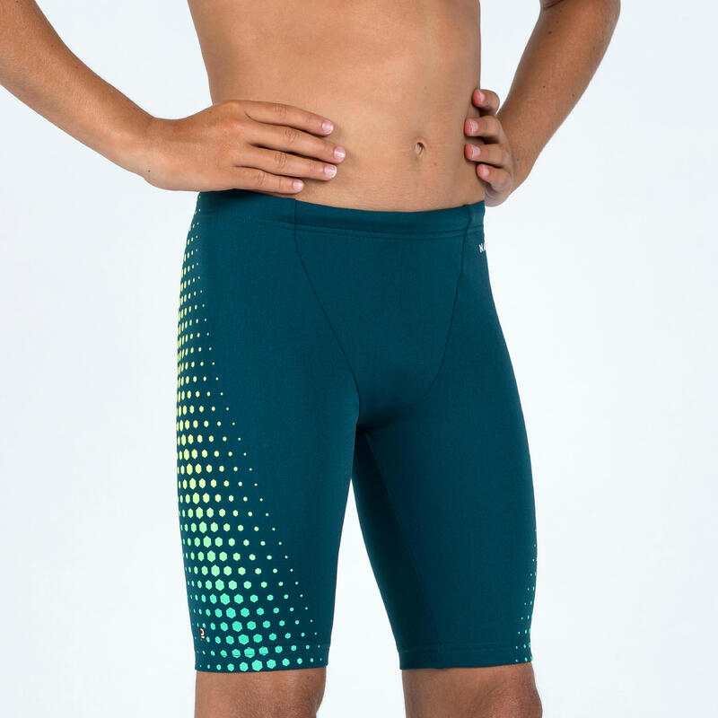 Badehose Jammer Jungen - Fitib Mesh grün/gelb 