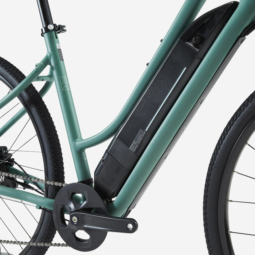 Trekingový elektrobicykel Riverside 520 E s nízkym rámom zelený