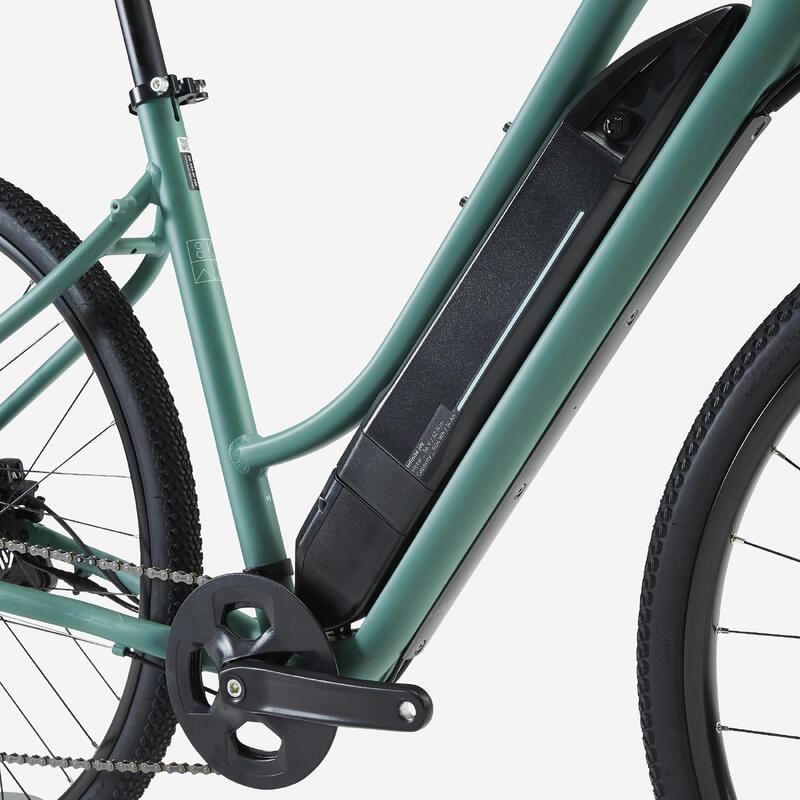 Bicicleta eléctrica trekking 520 E Verde Cuadro Bajo