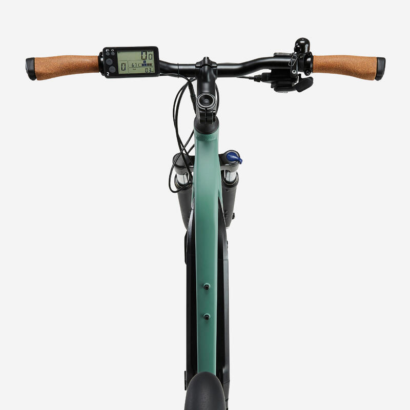 Bicicleta eléctrica trekking 520 E Verde Cuadro Bajo