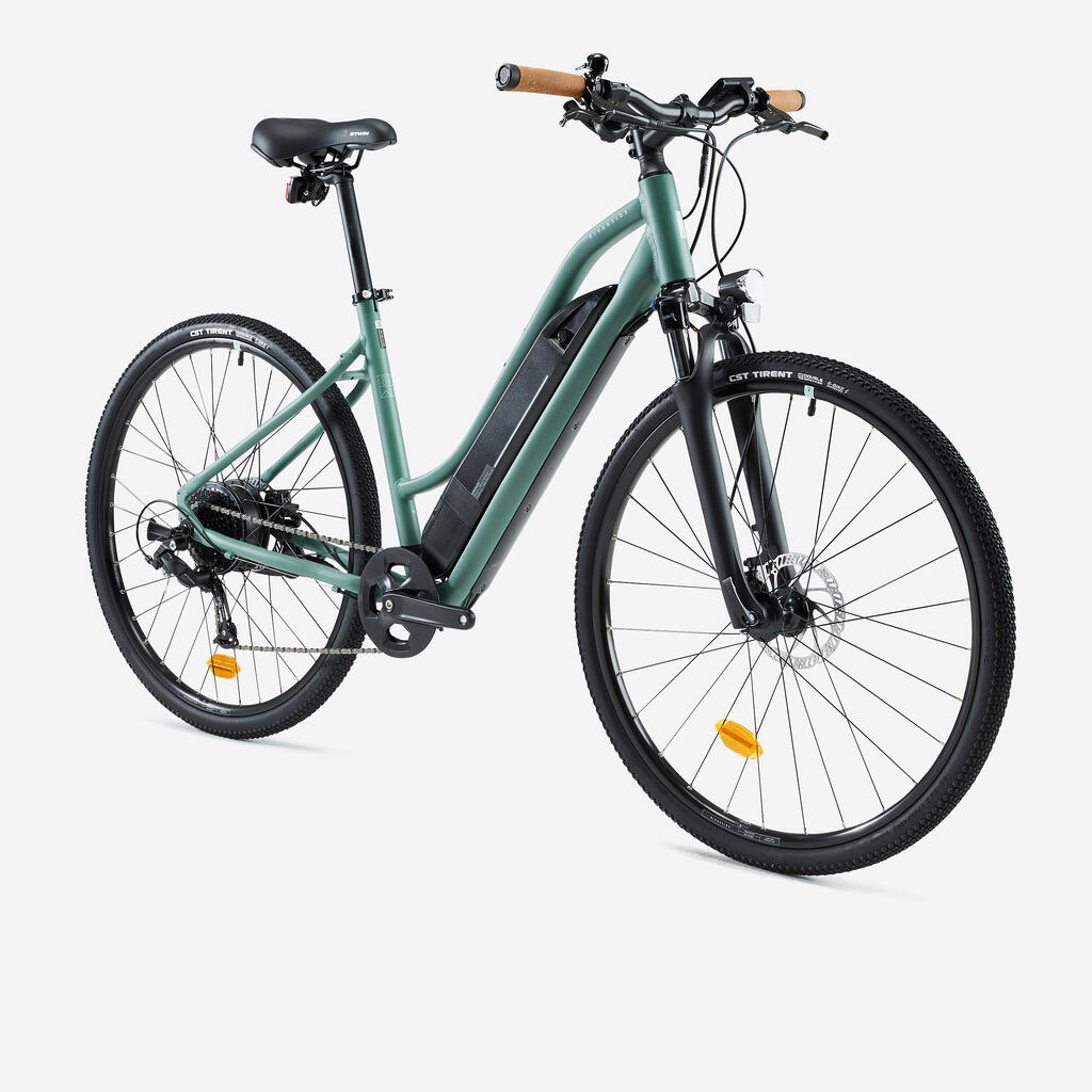 Trekingový elektrobicykel Riverside 520 E s nízkym rámom zelený