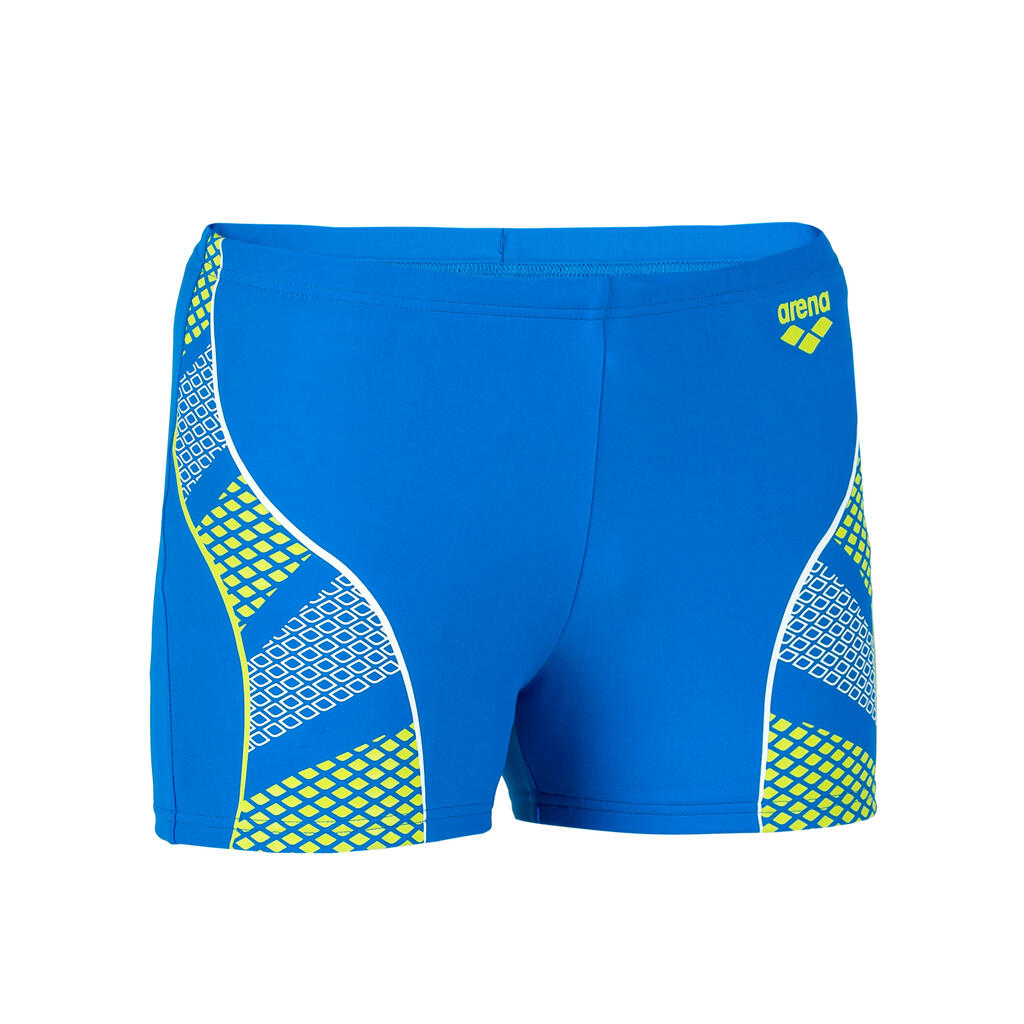 Badehose Boxer Jungen Arena - blau/gelb 