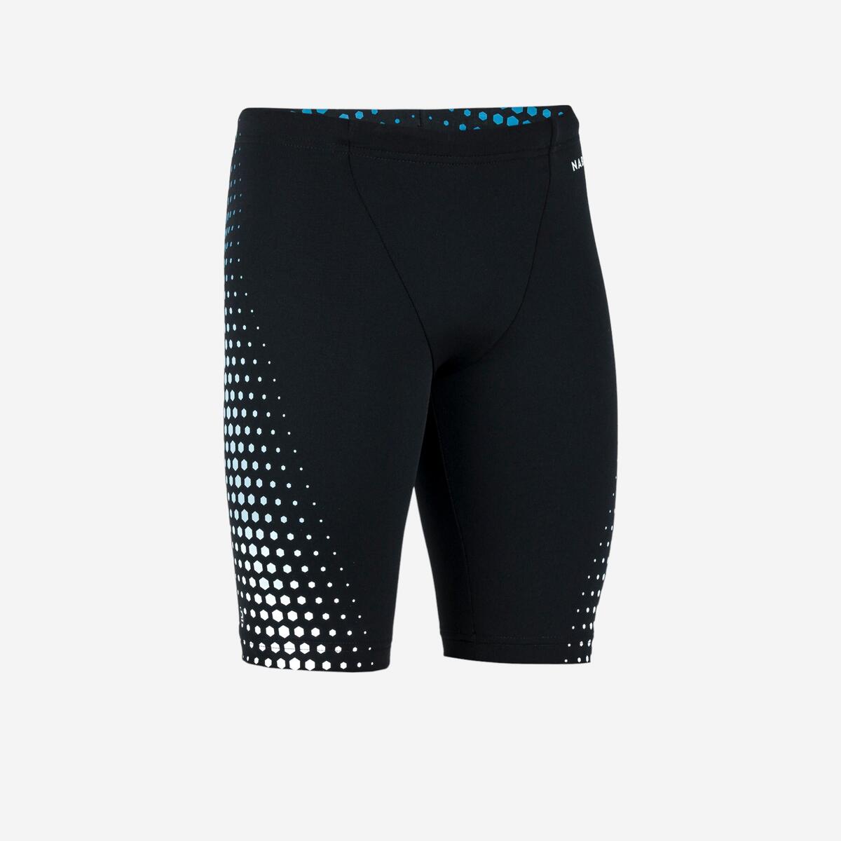 Jammer de natation garçon - fitib - noir mesh blanc