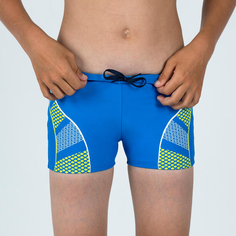 Badehose Boxer Jungen Arena - blau/gelb 