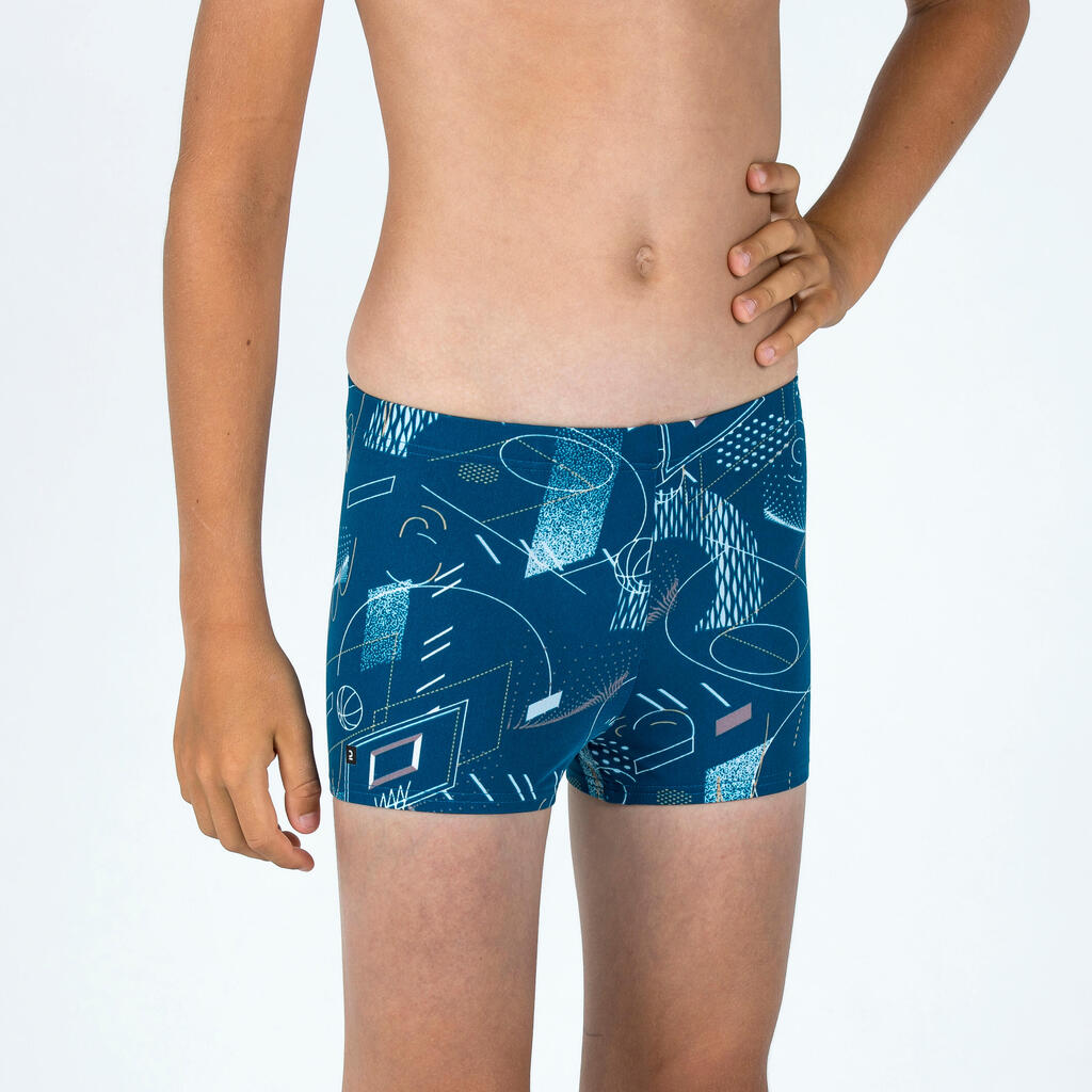Chlapčenské boxerkové plavky Fitib modro-sivé