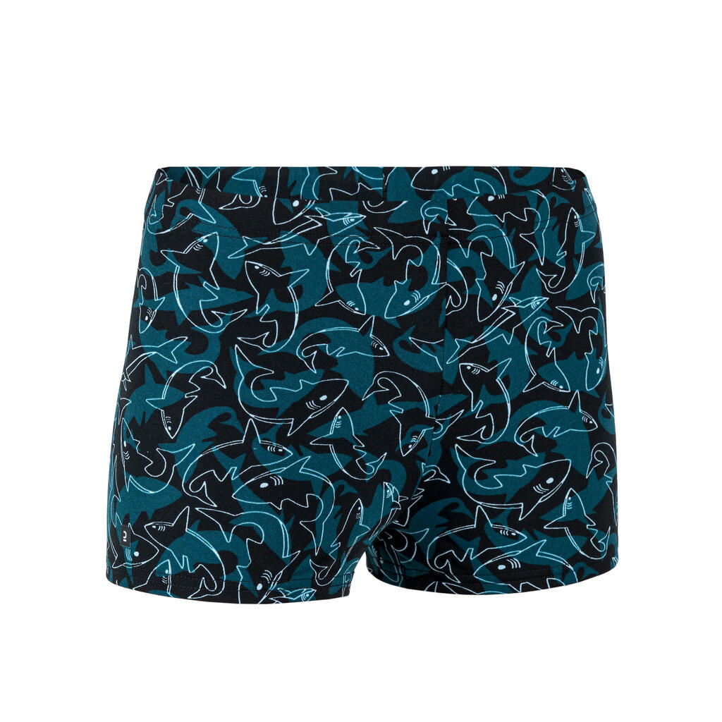 Boys' Swimming Boxers - Fitib - Blue Grey Bask