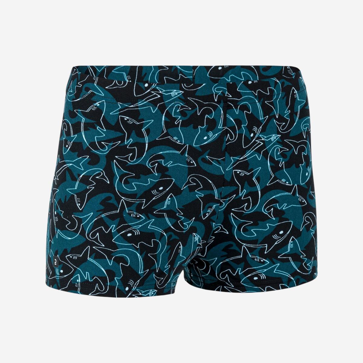 Boxer de bain natation garçon - fitib - shad noir bleu