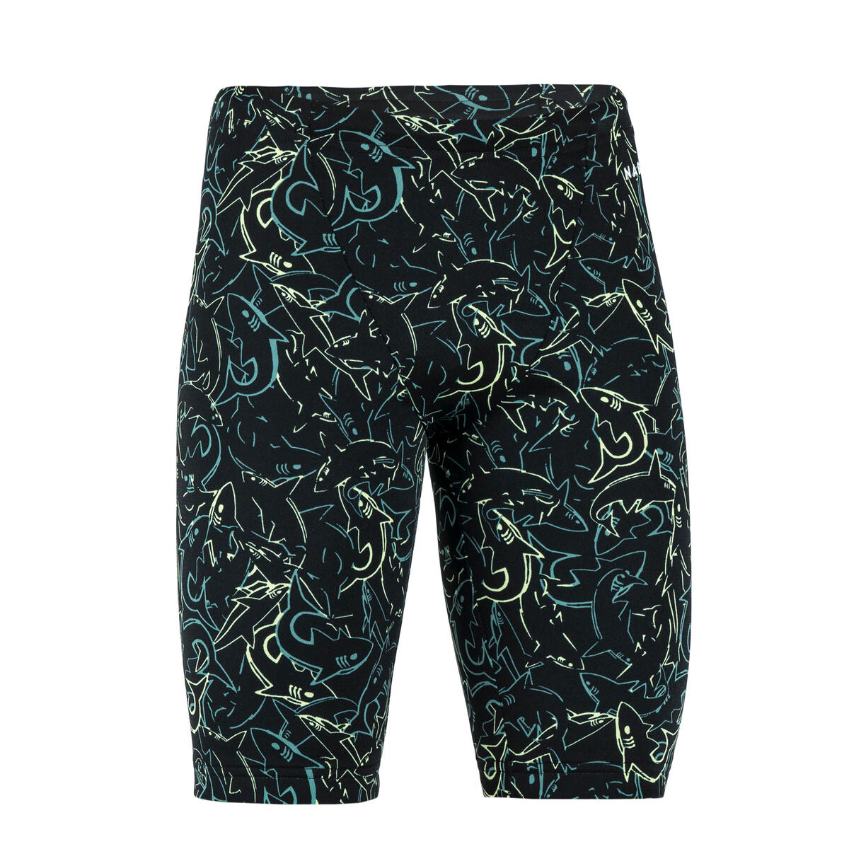 Jammer de natation garçon - fitib - shark noir jaune