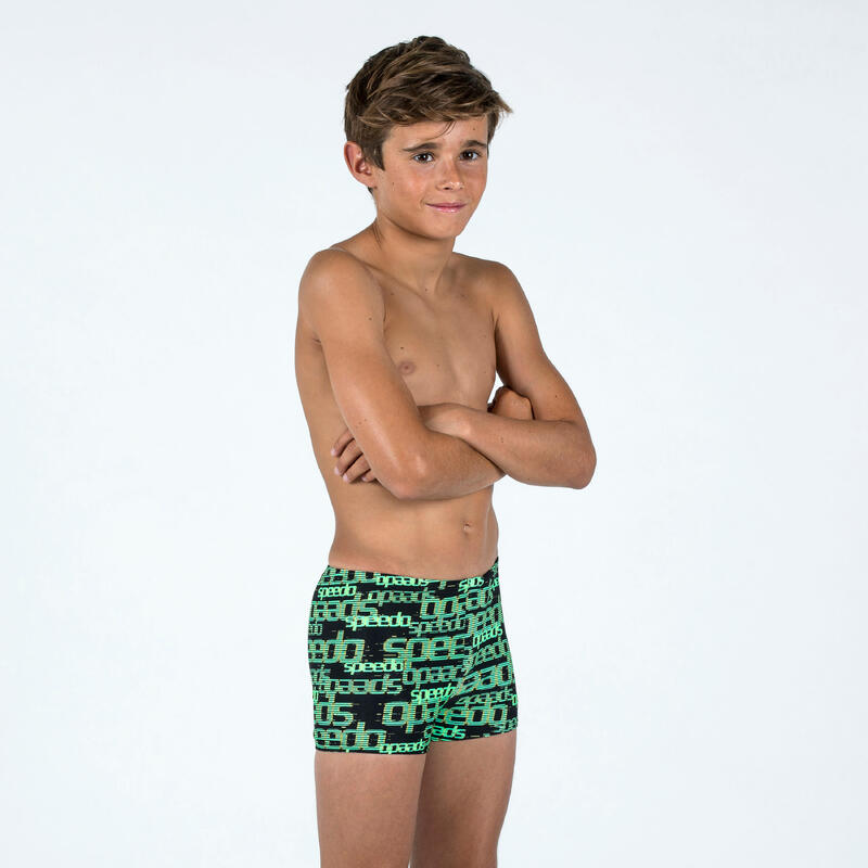 Bañador Niño Bóxer Speedo Verde Estampado