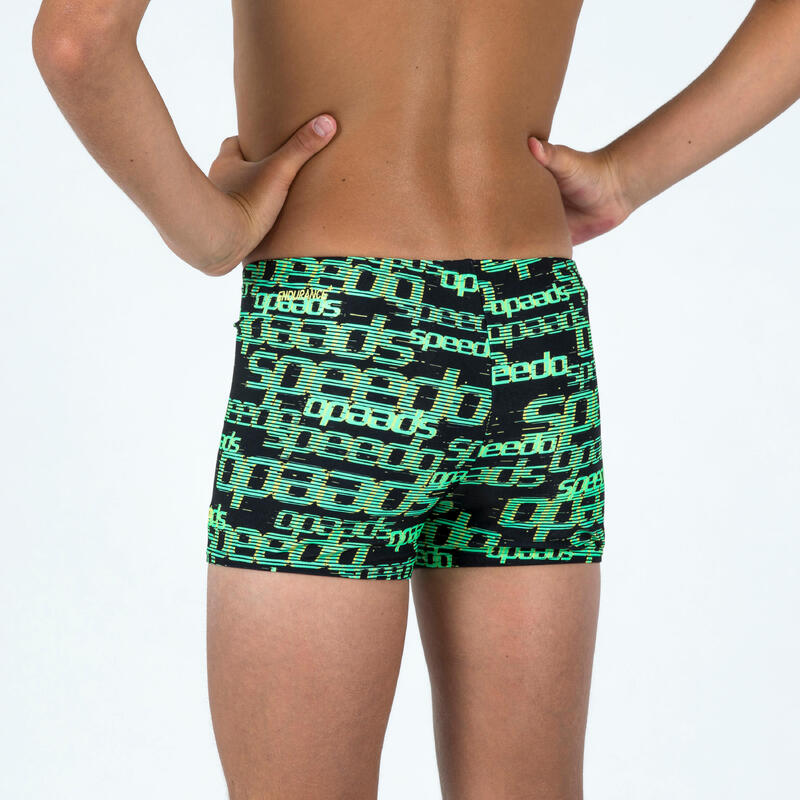 Calções de Banho de natação Boxer SPEEDO Estampado Preto Verde