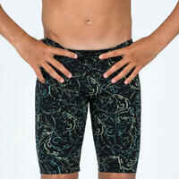 Boy’s Swimming Jammer-Fitib shark Black Yellow