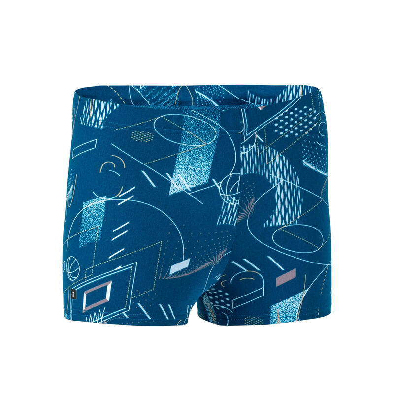 Calções de banho Natação Boxers Fitib Rapaz - bask azul cinzento