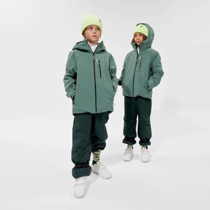 Veste de ski enfant chaude et imperméable 550 - Vert