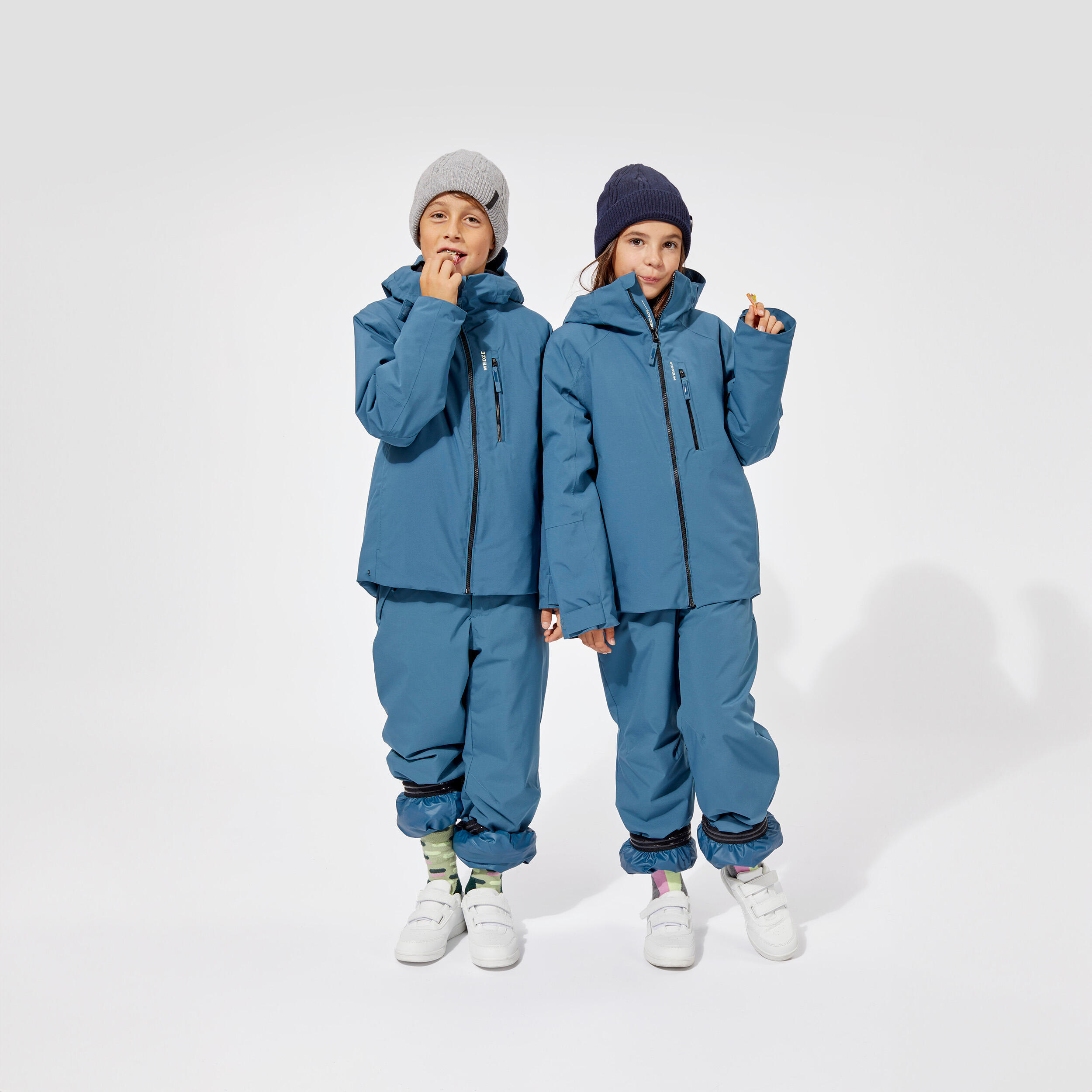 Kids’ warm and waterproof ski jacket 550 - blue 3/14