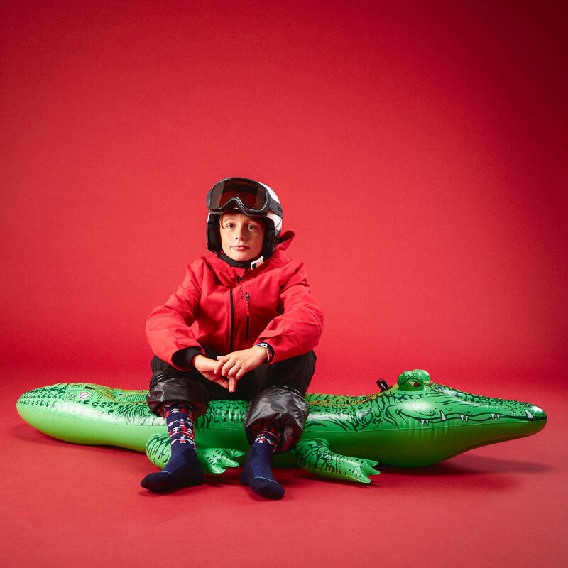 Veste de ski chaude et imperméable enfant 6-14 ans, SKI500 rouge