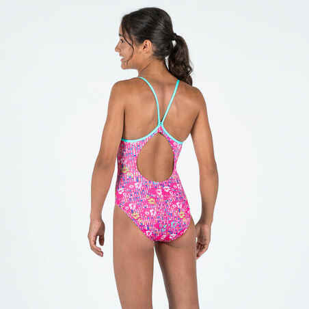 Girls' 1P Swimsuit ARENA ALLOVER Pink