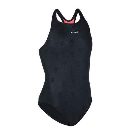 Jednodijelni kupaći kostim Kamyleon za djevojčice crni