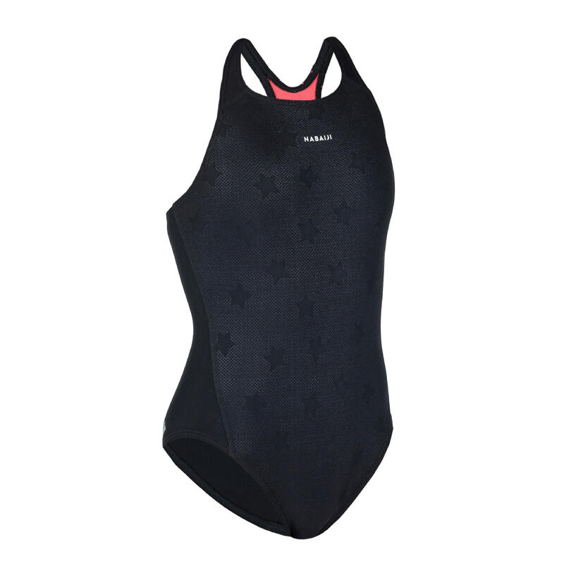 MAILLOT DE BAIN DE NATATION 1 PIECE FILLE KAMYLEON NOIR