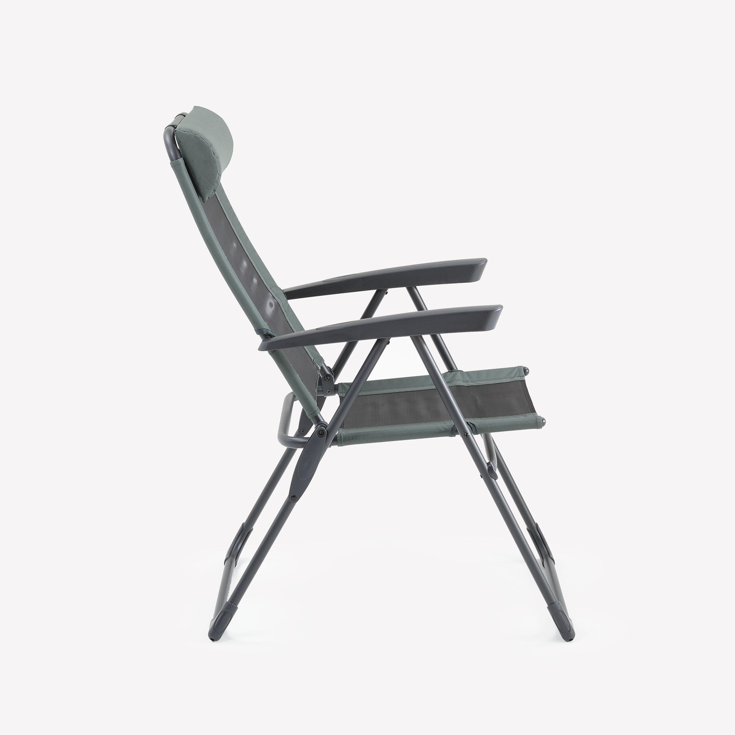 Comfortable folding camping chair - reclining - steel