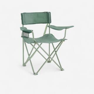 Camping Chair Foldable with Armrest Supports up to 110 Kg - Green