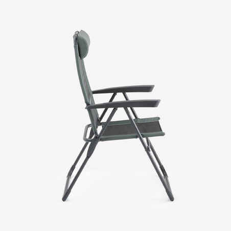 Camping Comfortable Reclining Folding Armchair - steel