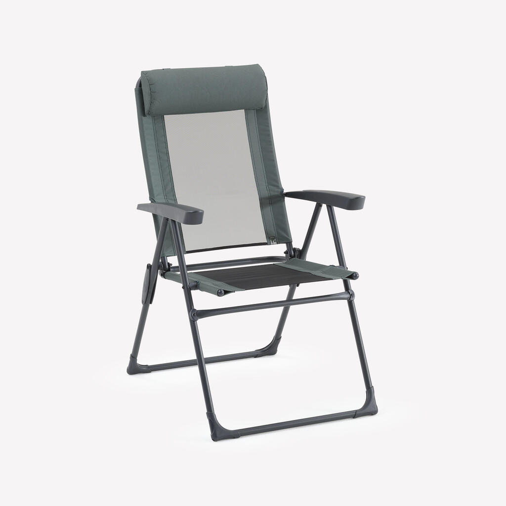 Camping Comfortable Reclining Folding Armchair - steel