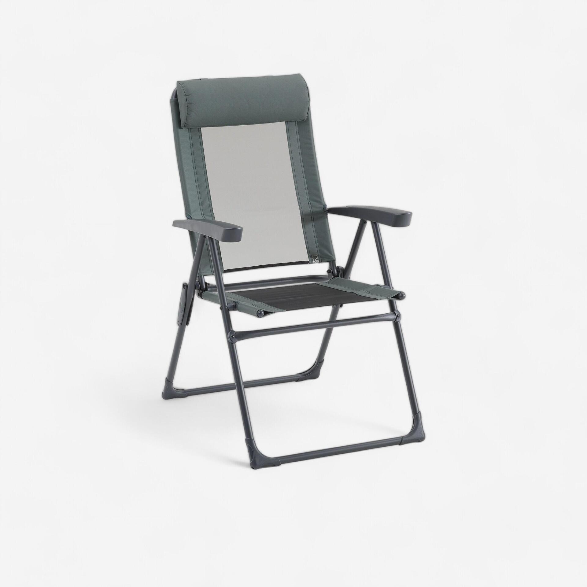 Kursi Lipat Camping Reclining Armchair Abu-Abu