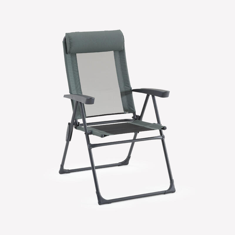 Katlanır Rahat Kamp Sandalyesi - Çelik - Yatırılabilir - 110 Kg