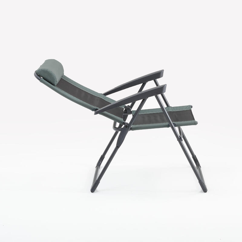 Comfortabele campingstoel met verstelbare rug staal