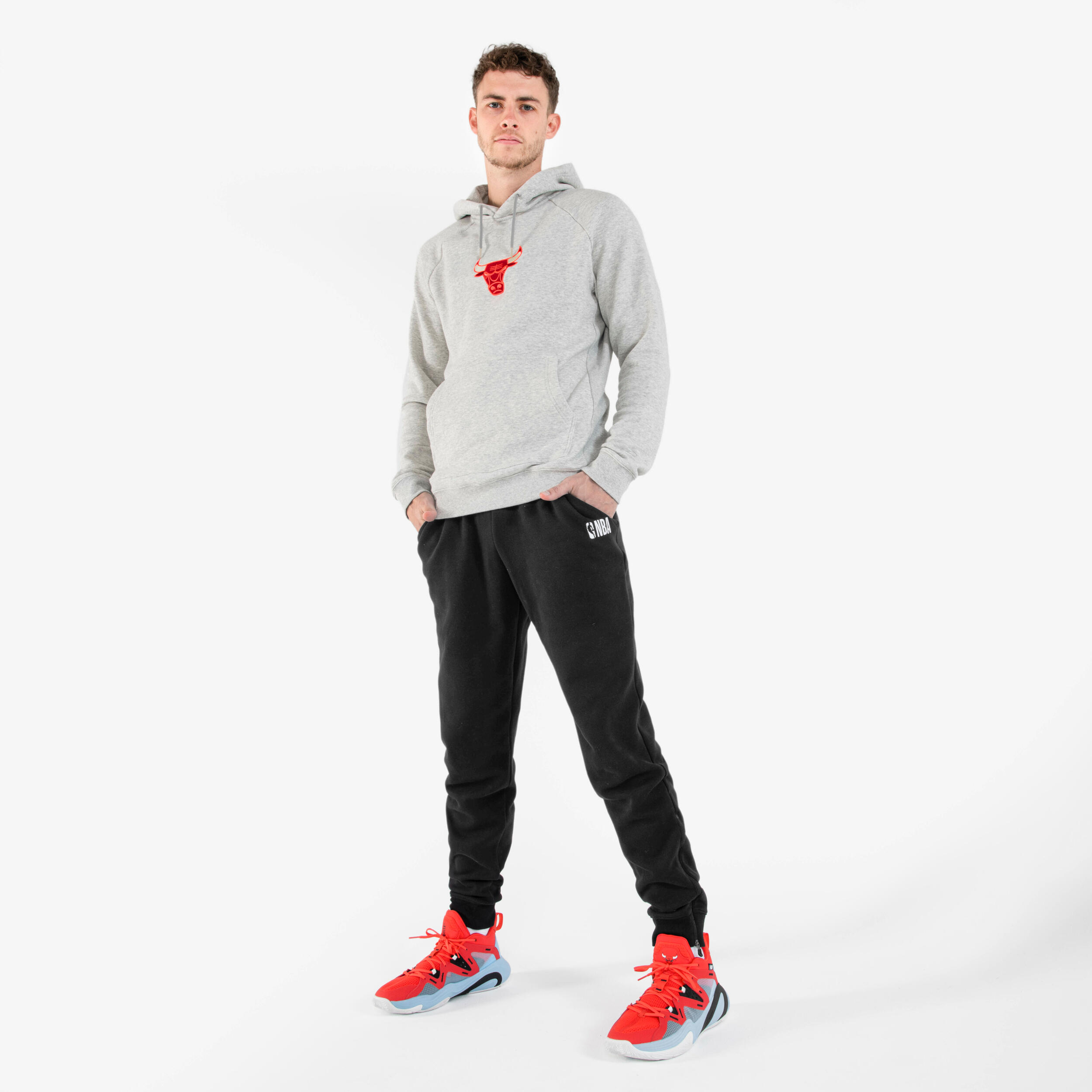 Felpa con cappuccio Chicago Bulls uomo/donna - Felpa con cappuccio 900 NBA Grigio