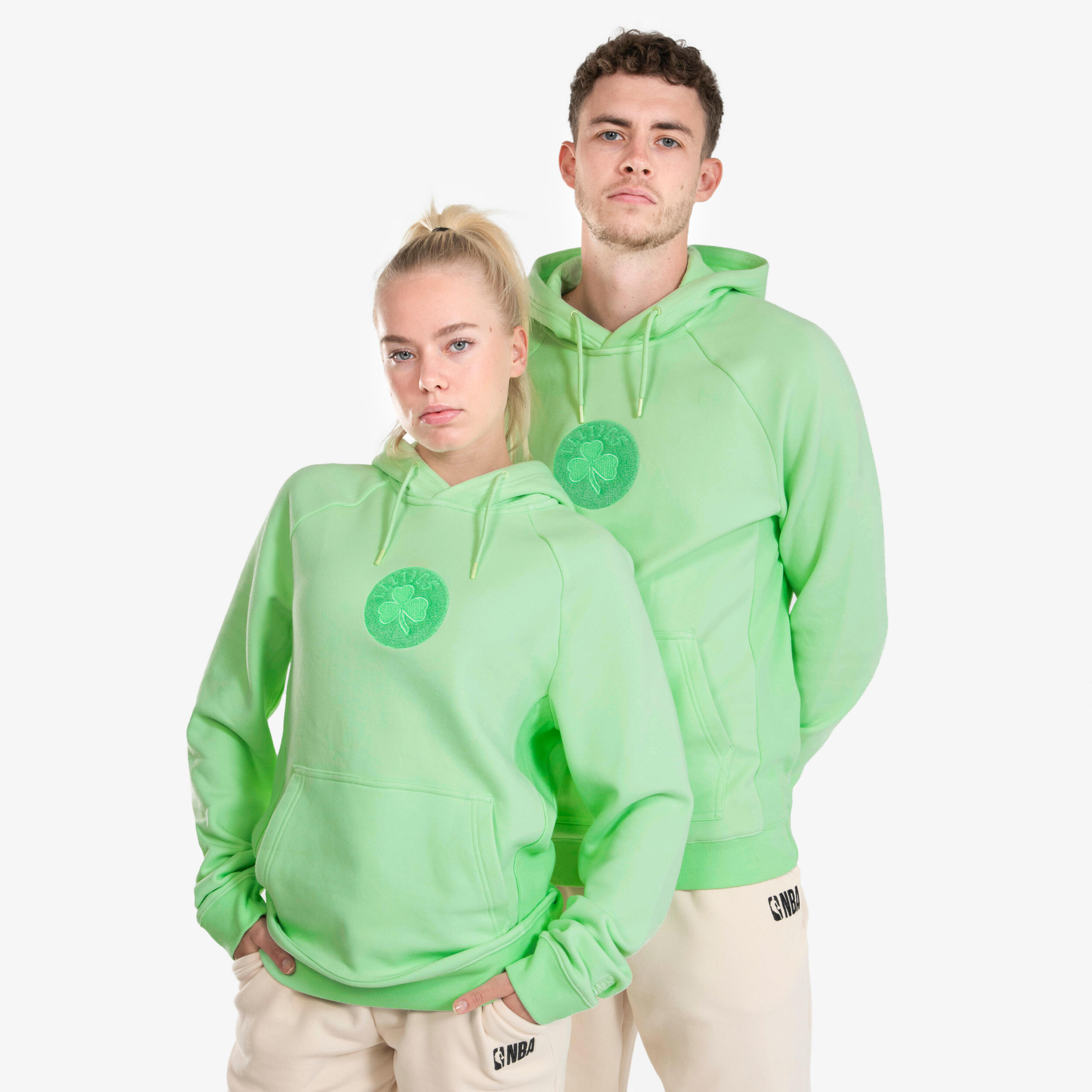 Tarmak - Sweat À Capuche Boston Celtics Homme/femme - Hoodie 900 Nba Vert - Sweat-shirt - Basketball / Netball - Multicolore-vert - 40m - Decathlon