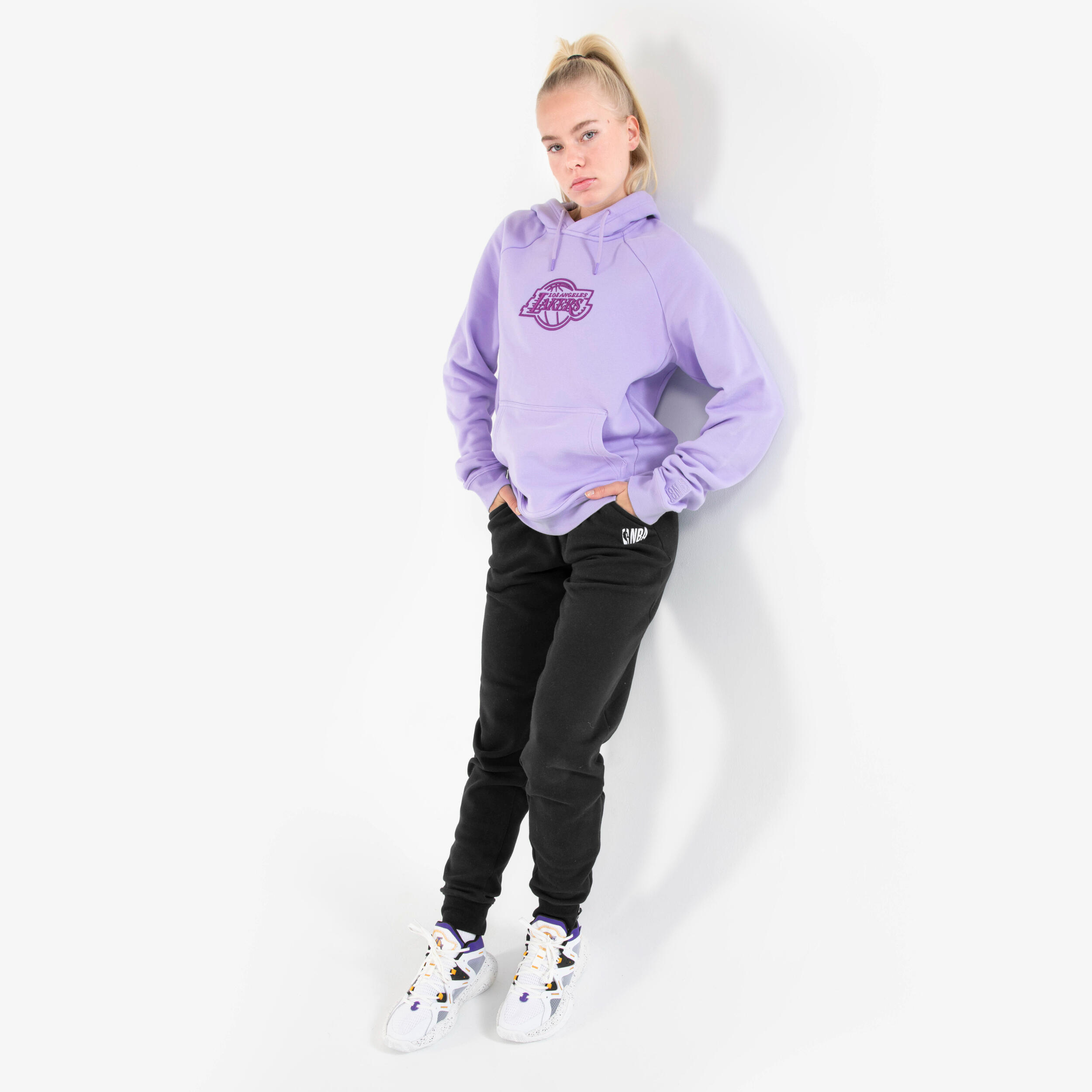 LA Lakers basketbal hoodie heren/dames NBA 900 paars 3/21