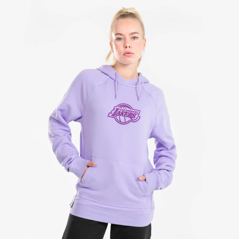 Basketbalhoodie heren/dames 900 NBA Los Angeles Lakers paars