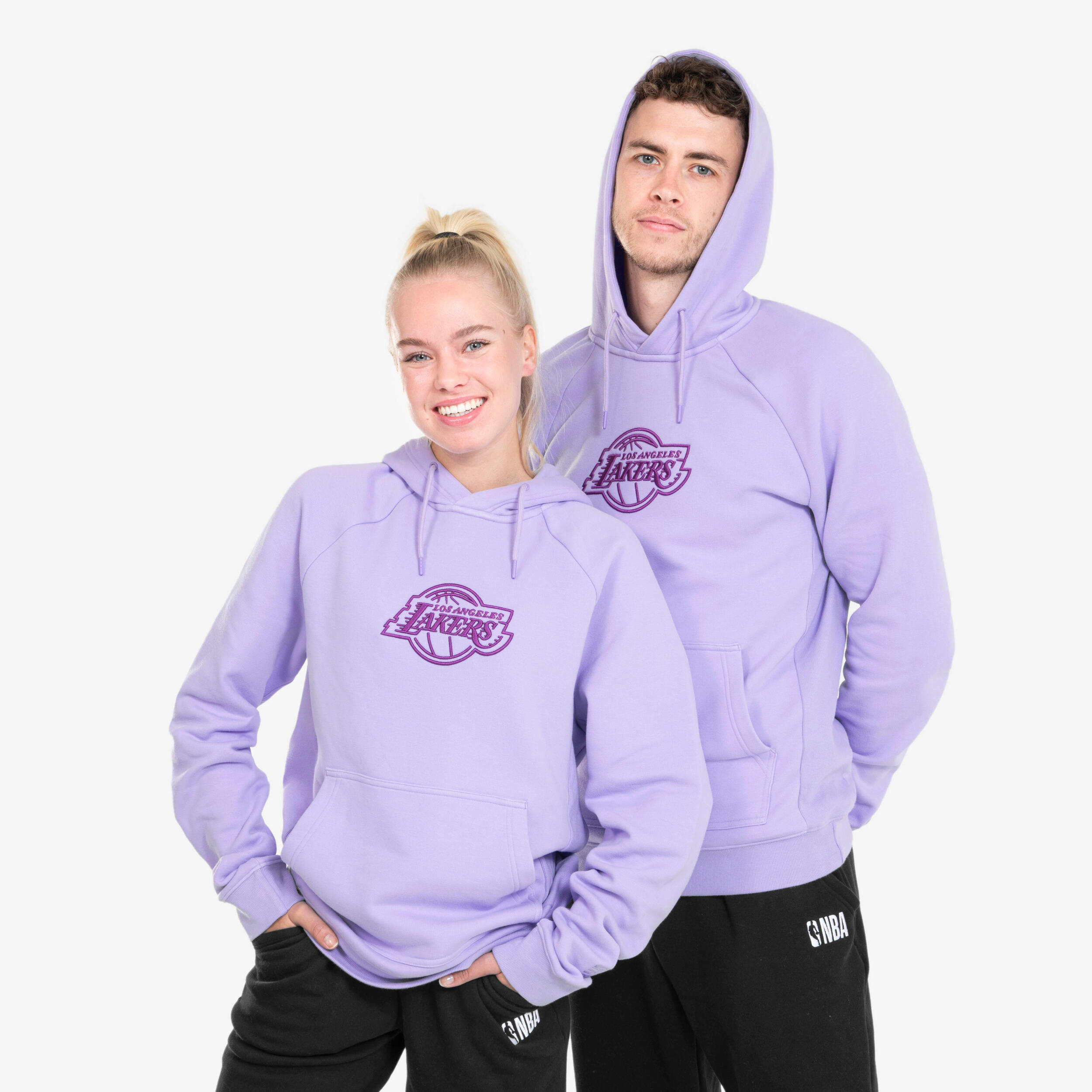 TARMAK Men's/Women's Hoodie 900 NBA Los Angeles Lakers - Purple