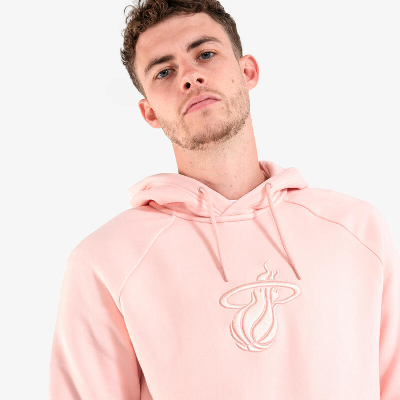 Felpa con cappuccio basket adulto unisex 900 NBA MIAMI HEAT rosa