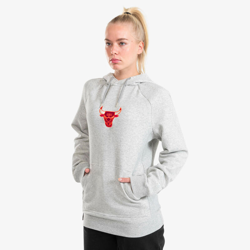 Damen/Herren Basketball Kapuzenpullover NBA Chicago Bulls - Hoodie 900 grau