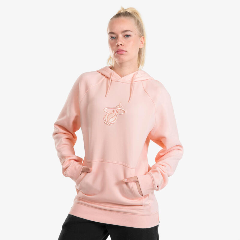 Felpa con cappuccio basket adulto unisex 900 NBA MIAMI HEAT rosa