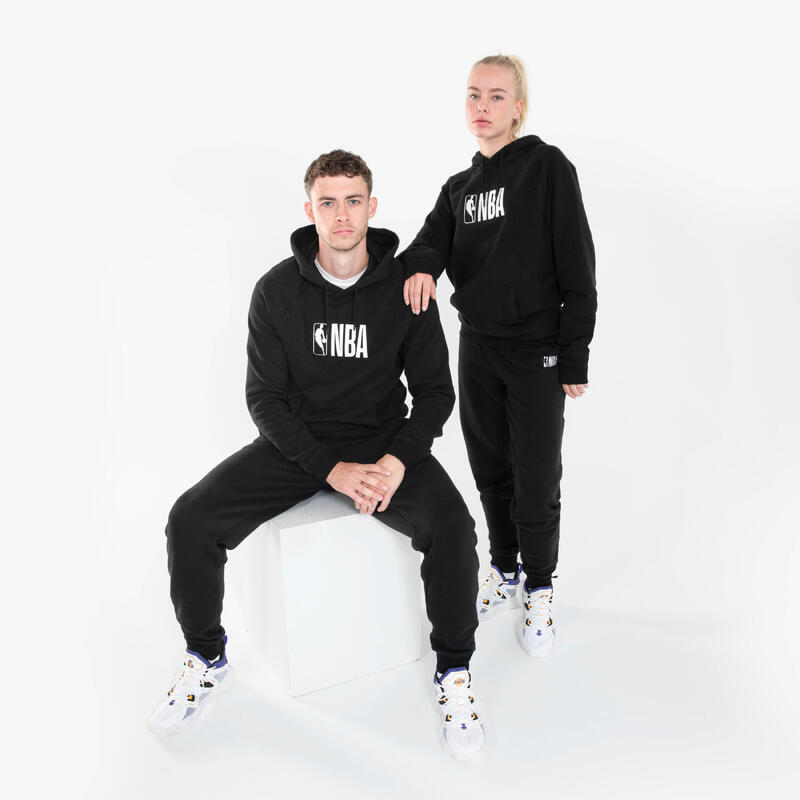 NBA Basketbal hoodie 900 heren/dames zwart