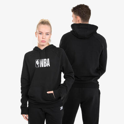 Nba basketbal hoodie 900 heren/dames zwart