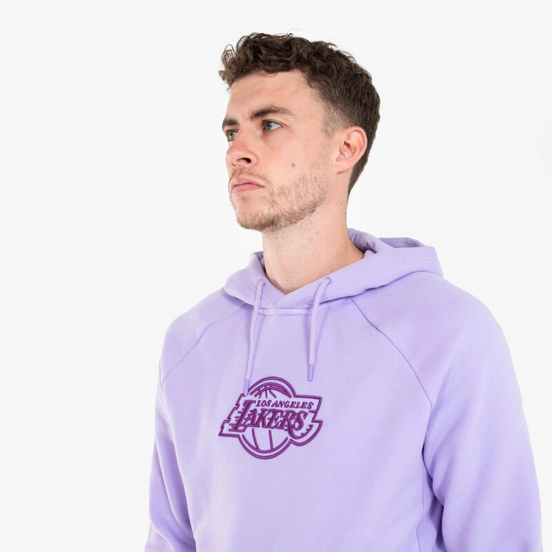 Sweatshirt com Capuz Basquetebol Adulto 900 NBA Los Angeles Lakers Violeta