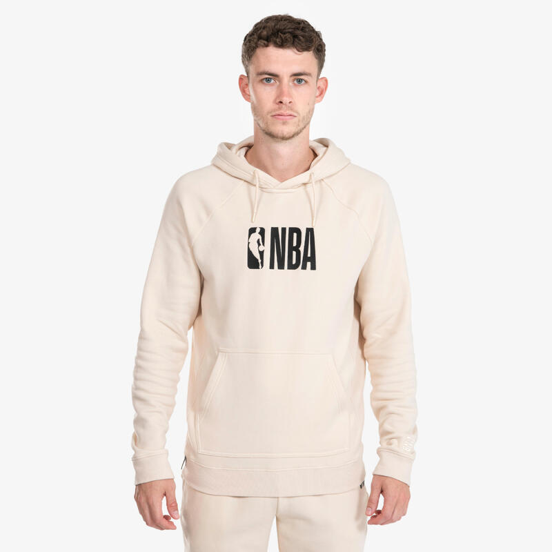 Sweatshirt com Capuz Basquetebol Adulto 900 NBA Bege