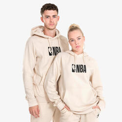 Basketbalhoodie voor dames en heren 900 NBA beige