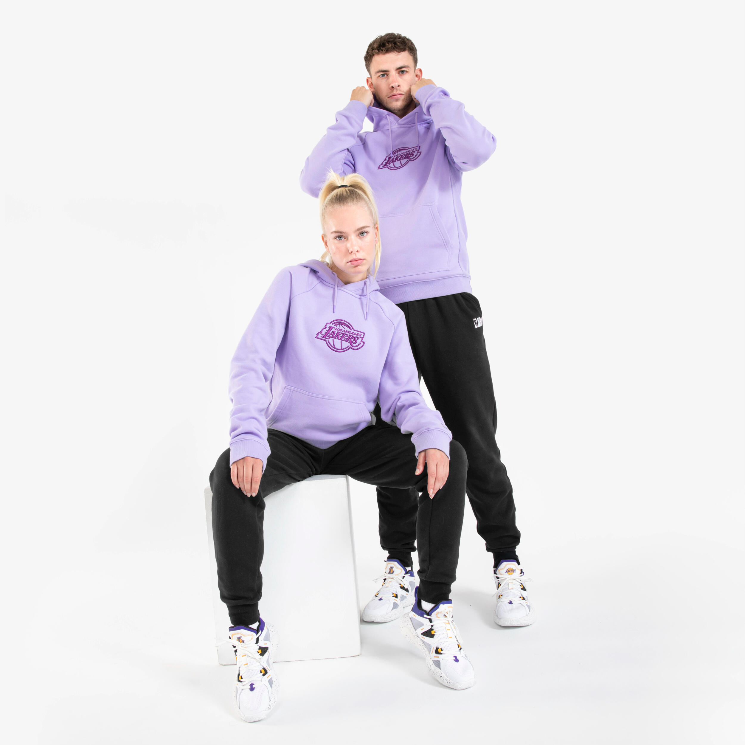 Sudadera con capucha NBA Lakers unisex 900, violeta 2/16